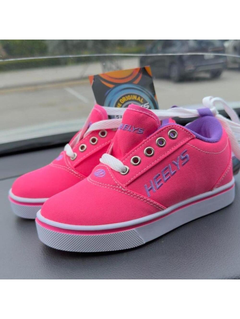 Heelys Kids Pink Purple Skate Shoes YTH 13C NWT